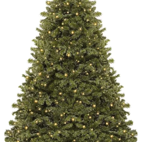 7.5ft pop-up Christmas tree, 550 LEDs in two colours, 1,346 tips