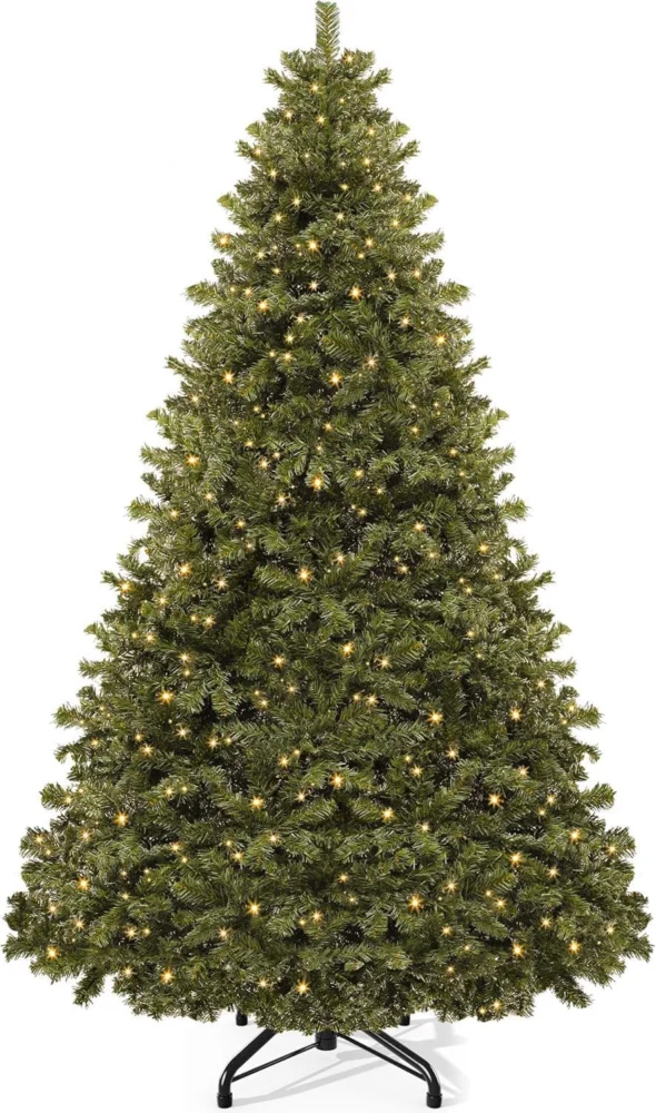 7.5ft pop-up Christmas tree, 550 LEDs in two colours, 1,346 tips
