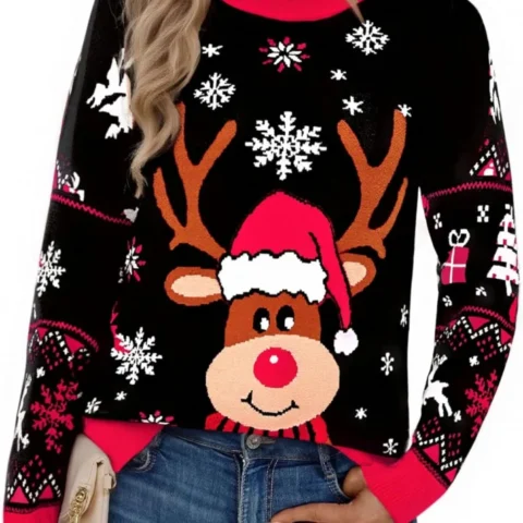 Aseniza women’s ugly Christmas pullover sweatshirt
