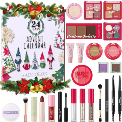 BADCOLOR makeup advent calendar, 24 boxes, eyeshadow to contour