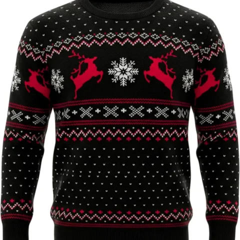Bresdk men’s funny Christmas jumper, long-sleeved sweatshirt