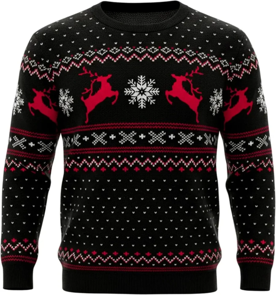 Bresdk men’s funny Christmas jumper, long-sleeved sweatshirt