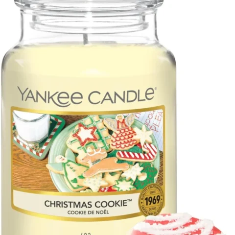 Christmas Cookie large jar candle with vanilla sugar cookie scent