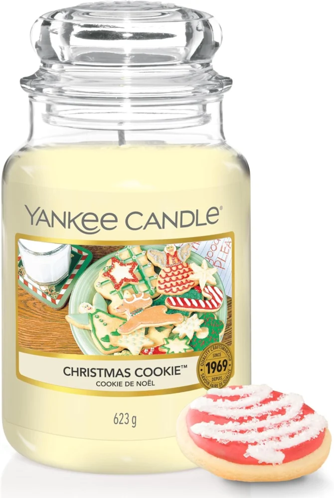 Christmas Cookie large jar candle with vanilla sugar cookie scent