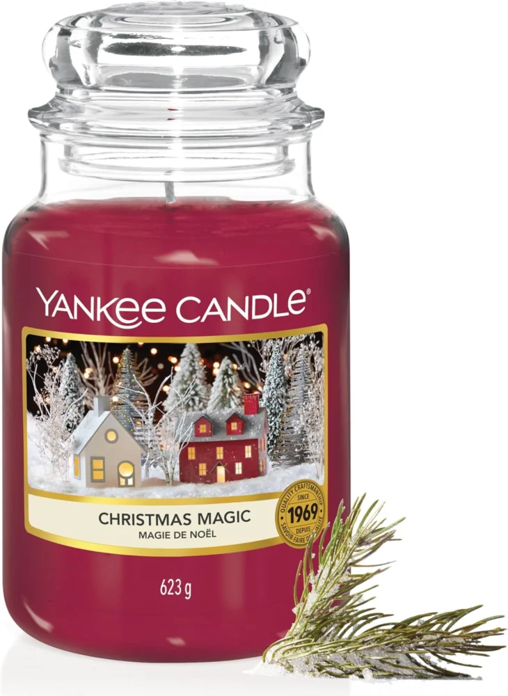 Christmas Magic large jar candle, balsam, pine and birch scent
