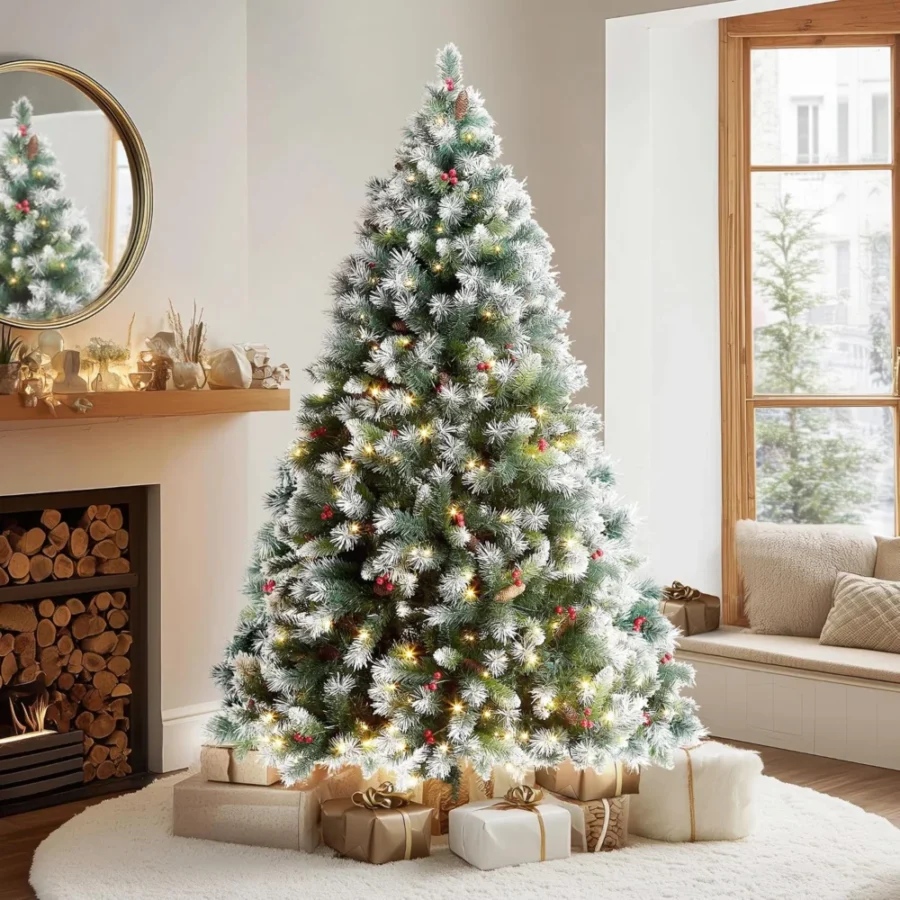 Claudia 5ft pre-lit Christmas tree, pinecones, berries, 200 LEDs