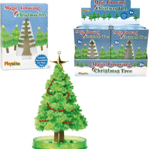 Crystal growing Christmas tree kit for children, grows in 24 hours