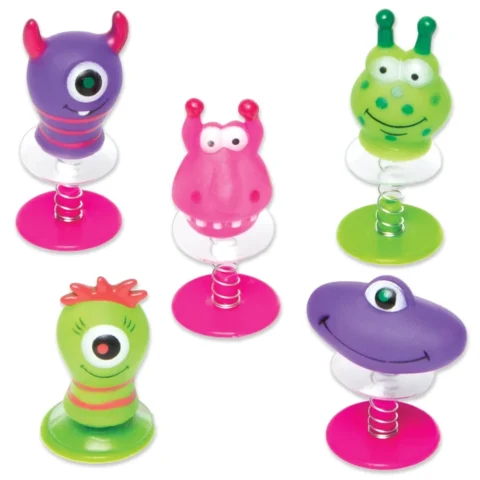 Delayed-action monster jump-up toys, 5.5 cm tall, pack of 6