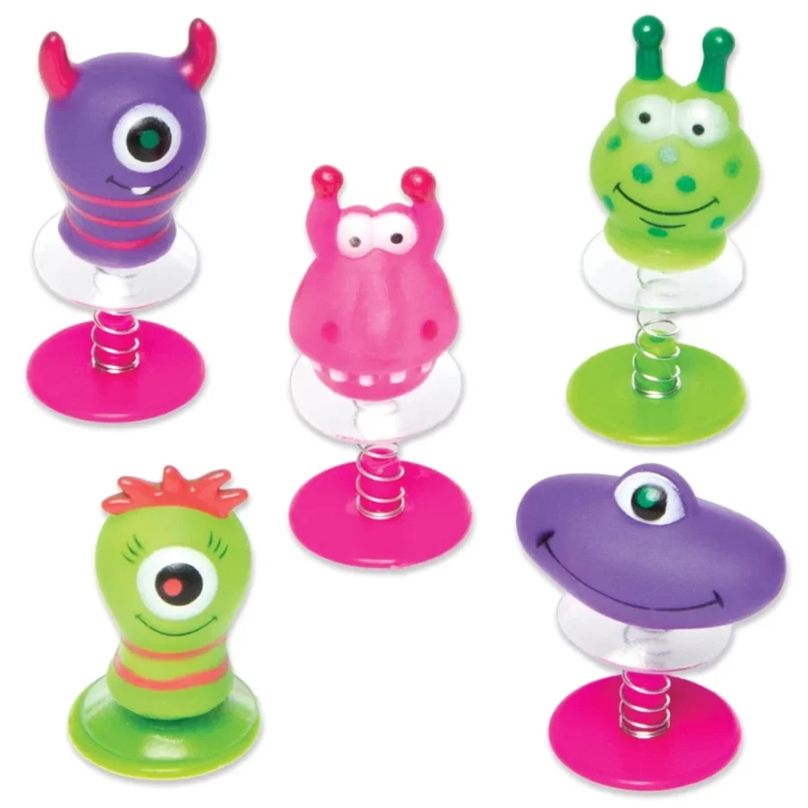 Delayed-action monster jump-up toys, 5.5 cm tall, pack of 6