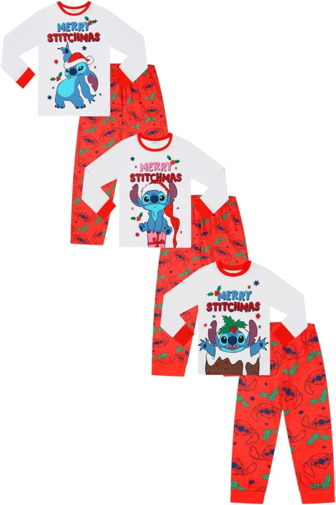 Disney Lilo and Stitch Merry Stitchmas matching family pyjamas