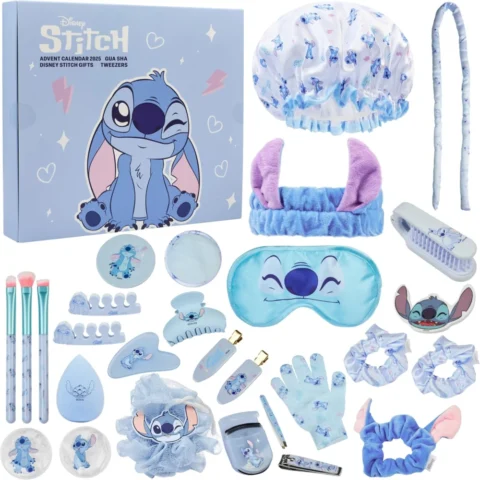 Disney Stitch beauty advent calendar, 24 pamper accessories