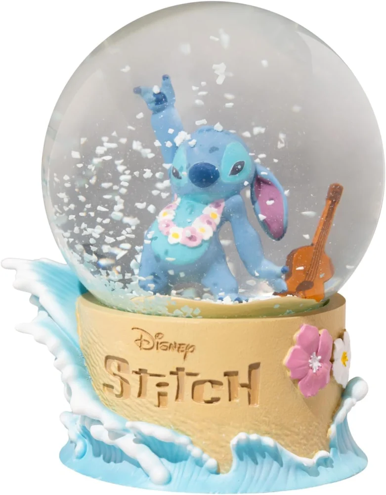 Disney Stitch snow globe in glass and resin, 10 cm tall