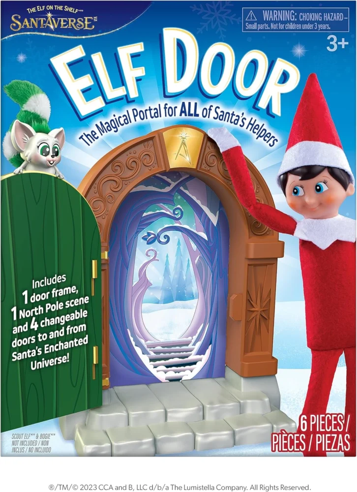 Elf door kit with swinging door and 4 interchangeable door designs