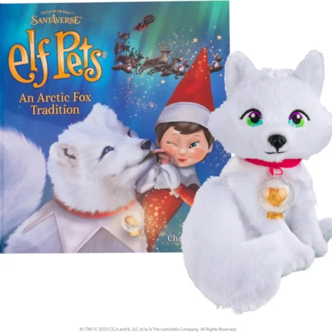 Elf Pets Arctic Fox plush with storybook and adoption certificate