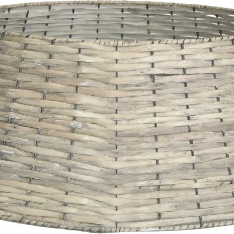 Foldable 3-panel wicker tree skirt, 60 cm base, 21 cm high