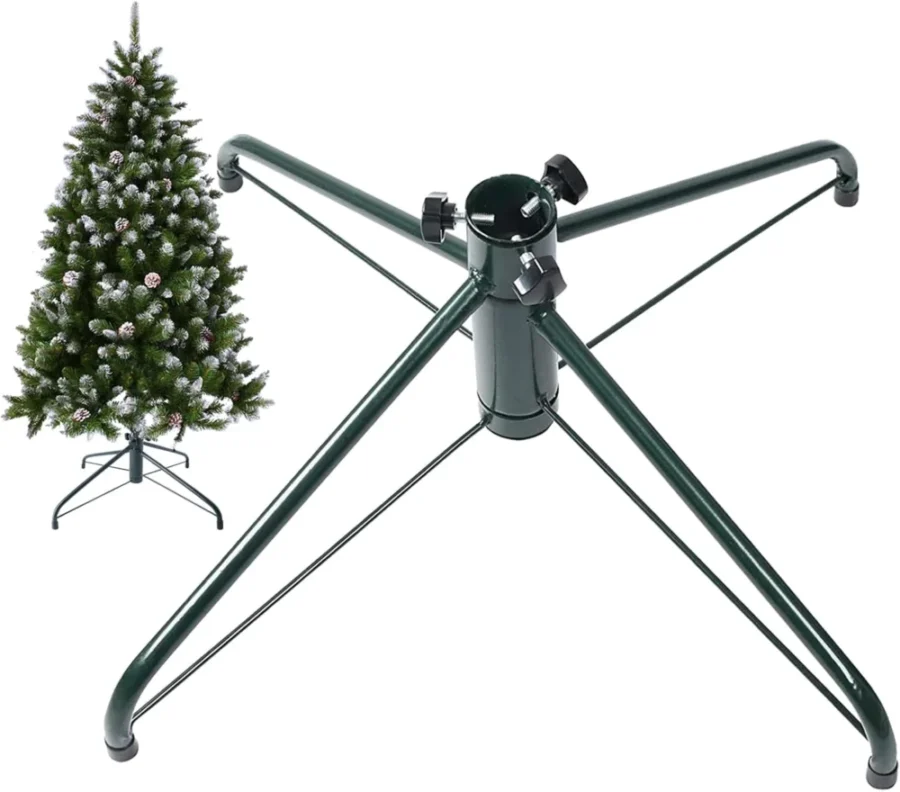 Foldable iron Christmas tree stand for 4ft trees, 50 cm, thumb screws