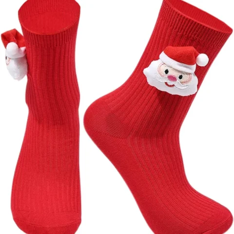 Funny magnetic couple socks that hold hands, Christmas gift