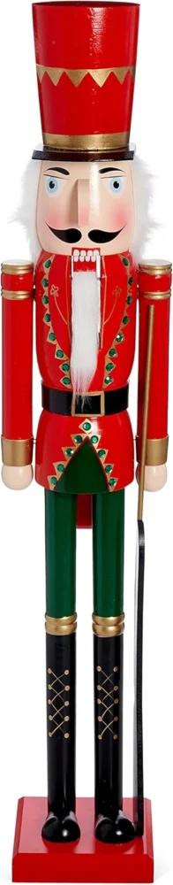 Giant 120 cm (4 ft) handmade wooden nutcracker with moving parts