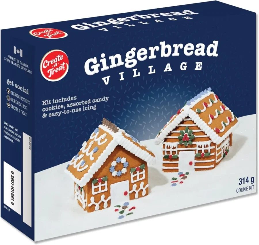 Gingerbread village kit for two houses, pre-baked cookies, 314 g