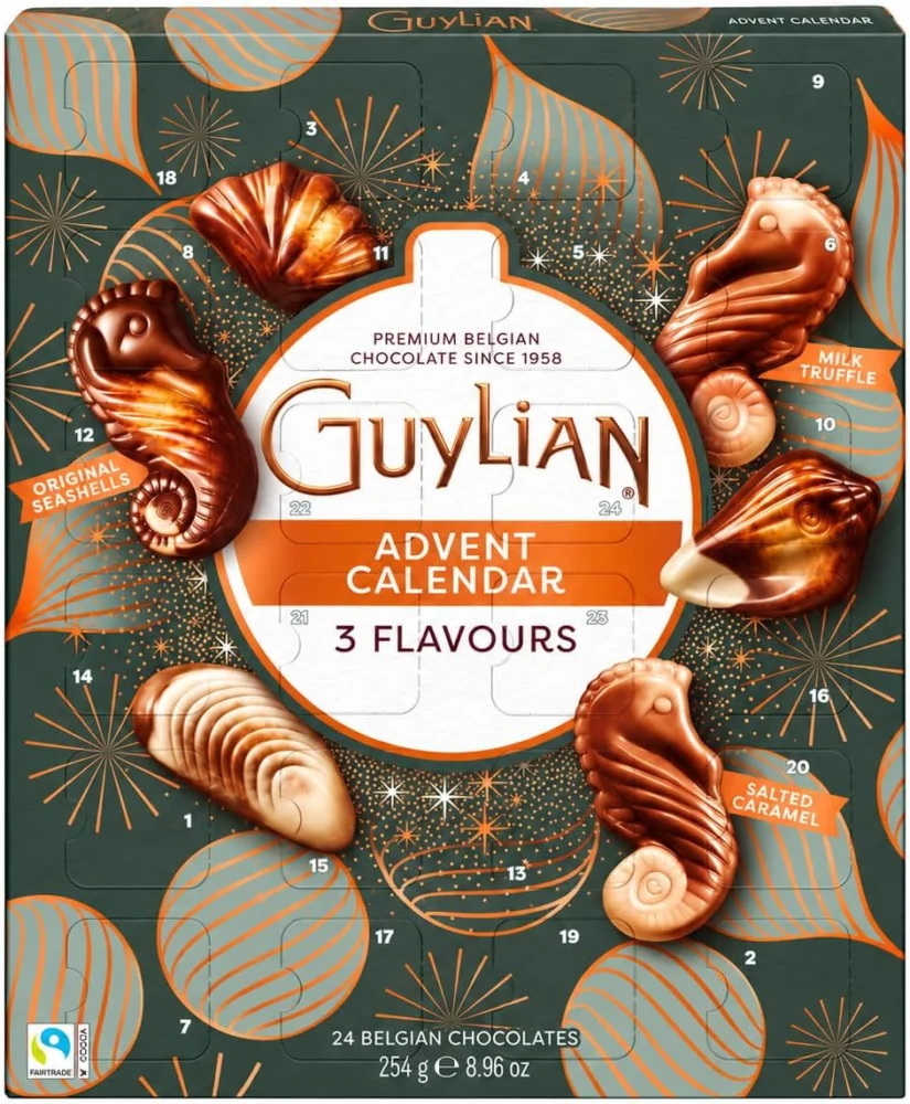 Guylian Belgian praline chocolates advent calendar, 254 g