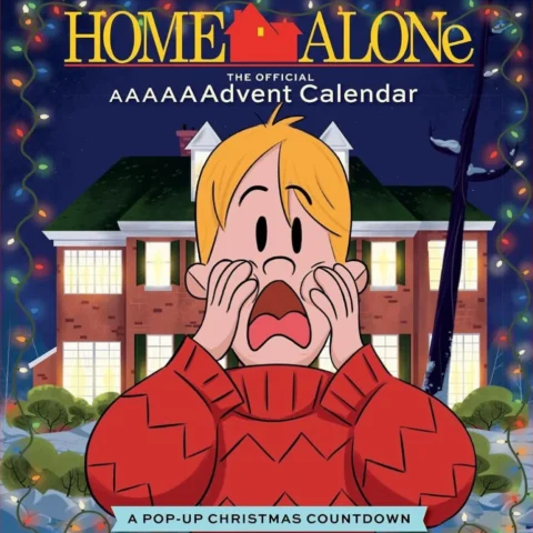 Home Alone pop-up advent calendar book with paper ornaments