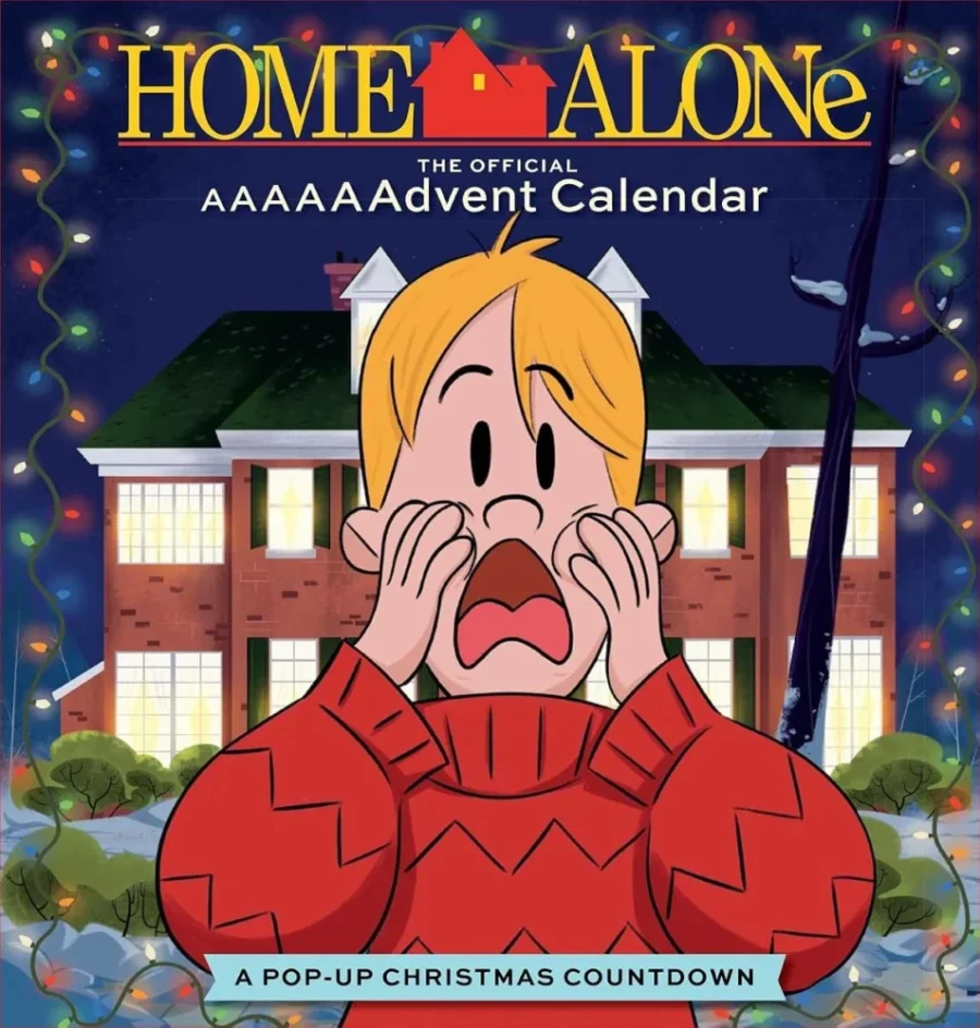 Home Alone pop-up advent calendar book with paper ornaments