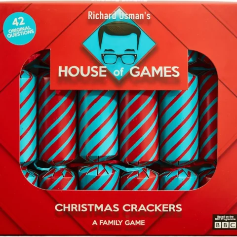 House of Games Christmas crackers, 6 with quiz cards and trophy