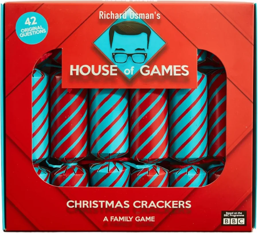 House of Games Christmas crackers, 6 with quiz cards and trophy