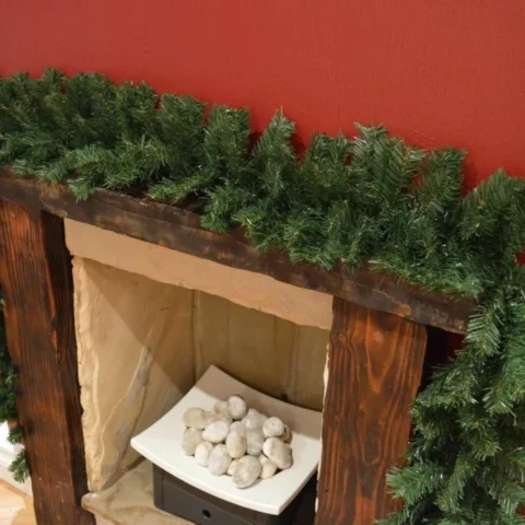 Imperial pine garland, plain green, 270 cm x 25 cm, about 185 tips