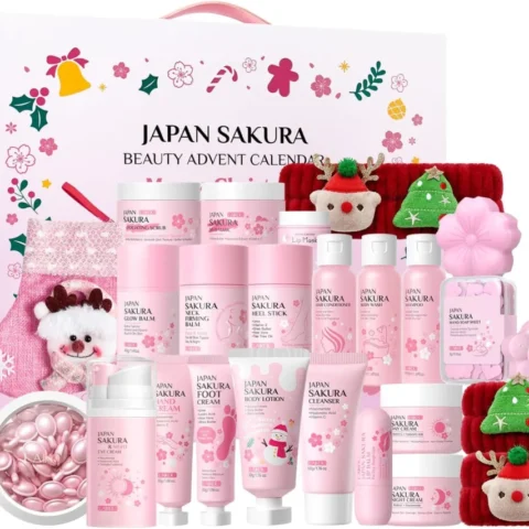 LAIKOU Sakura advent calendar, 24 days of skincare and body care