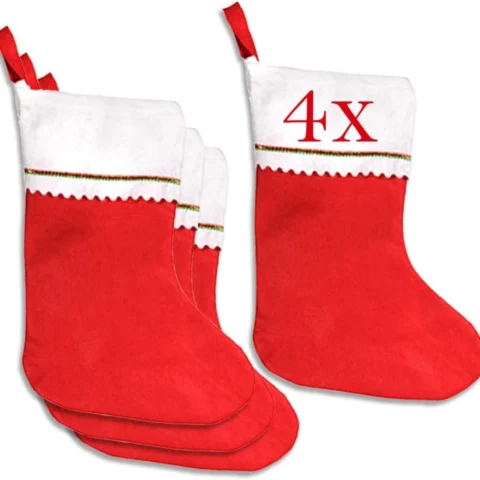 Large traditional Christmas stockings, 46 cm, to customise by hand