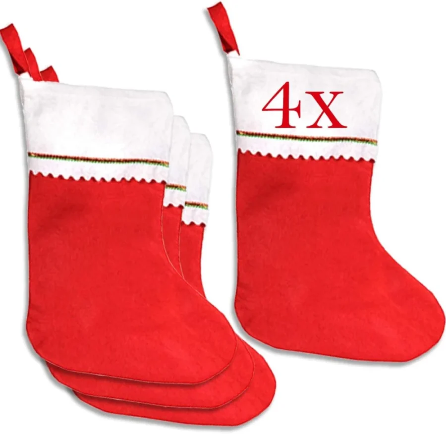 Large traditional Christmas stockings, 46 cm, to customise by hand