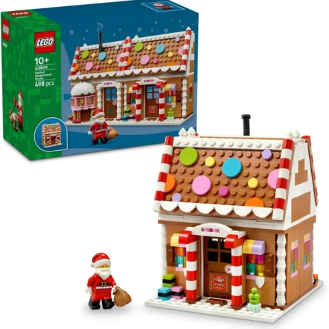 LEGO Festive Gingerbread House 40809, 498 pieces, Santa minifigure