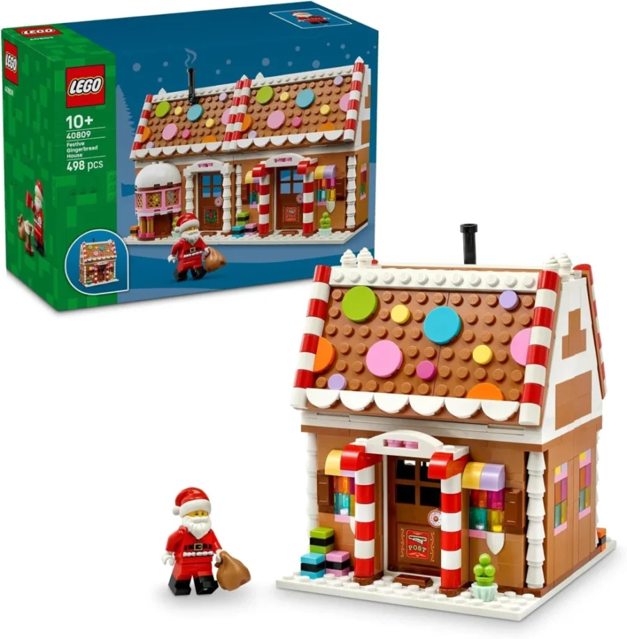 LEGO Festive Gingerbread House 40809, 498 pieces, Santa minifigure