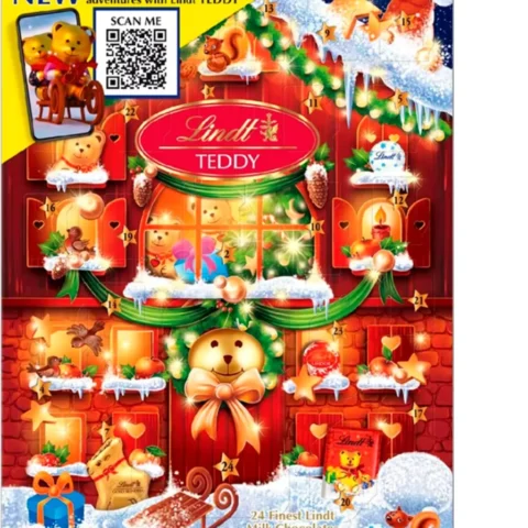 Lindt Teddy milk chocolate advent calendar, 24 chocolates, 250 g