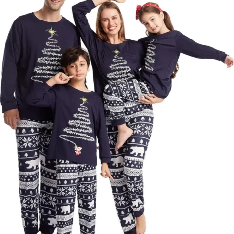 lohill family Christmas pyjamas set, Xmas sleepwear and nightwear