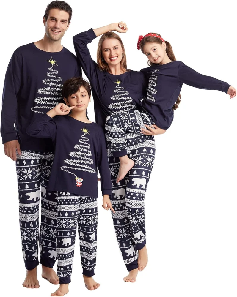 lohill family Christmas pyjamas set, Xmas sleepwear and nightwear