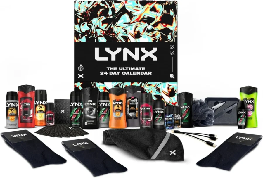 Lynx advent calendar gift set for men, shower gel and deodorant