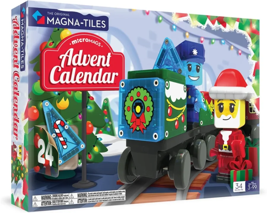 Magna-Tiles microMAGS advent calendar, 34 magnetic pieces