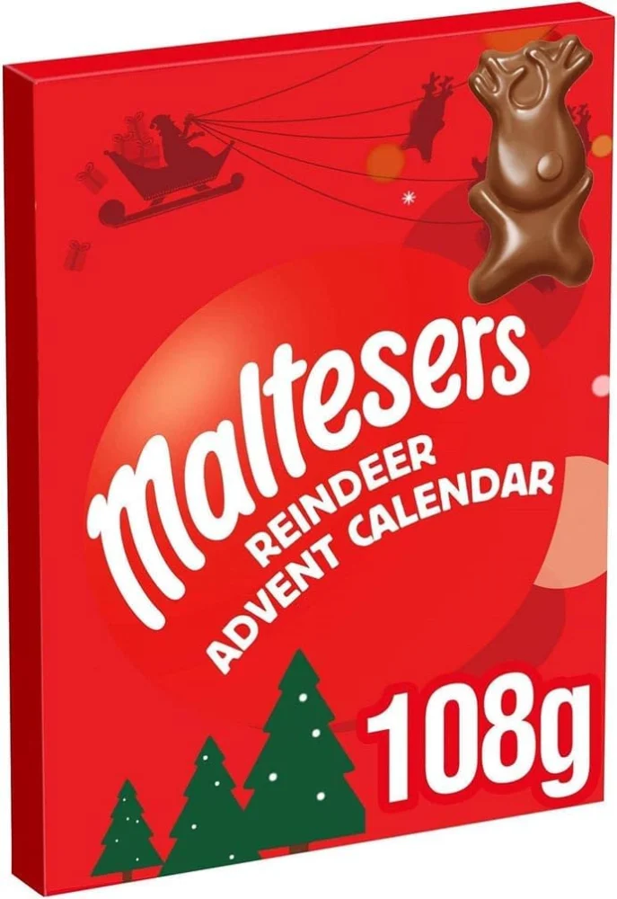 Maltesers honeycomb milk chocolate advent calendar, 108 g