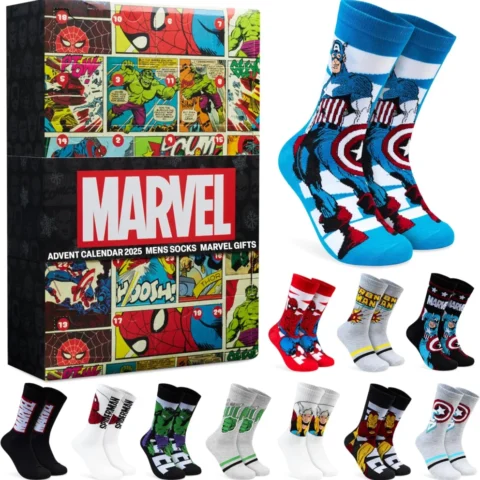 Marvel socks advent calendar, 24 pairs, UK sizes 7 to 11