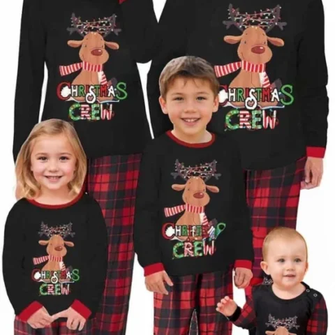 Matching family Christmas pyjama set for women, men, kids and baby