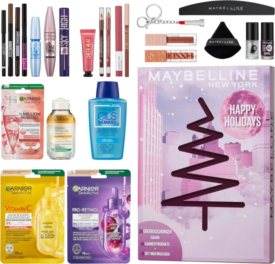 Maybelline New York advent calendar, 24 doors, Sky High mascara