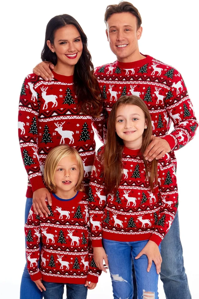 New Camp unisex knitted Christmas jumper for men, women and kids