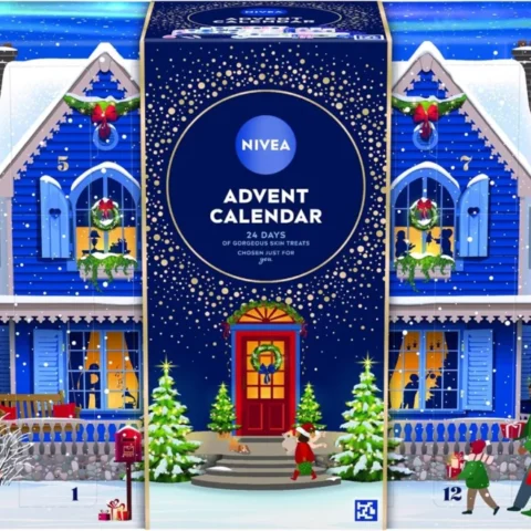 NIVEA skincare advent calendar, 24 days, face masks and lip balms