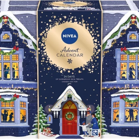 NIVEA women’s advent calendar 2024, face masks, lip balms, creams