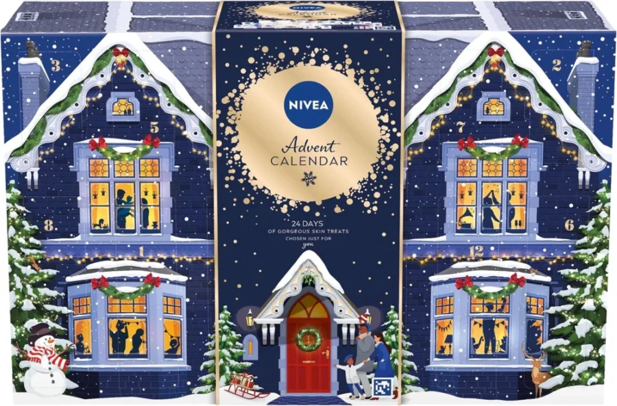 NIVEA women’s advent calendar 2024, face masks, lip balms, creams