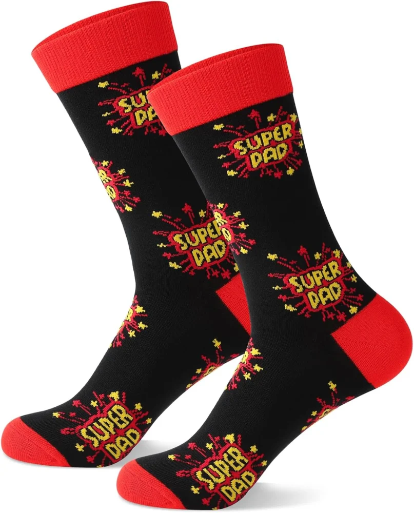 Novelty dad socks, size 9-11, a funny gift from son or daughter