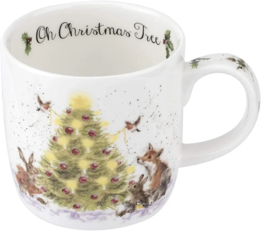 Oh Christmas Tree bone china mug, 0.3 litre, in a gift box