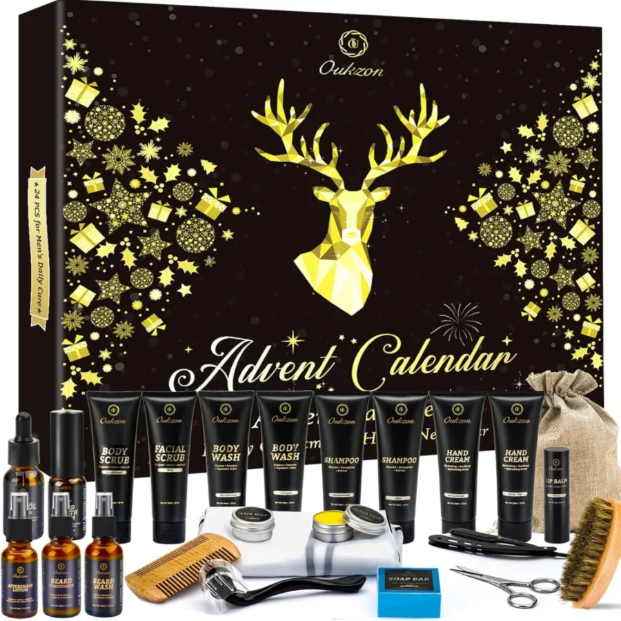Oukzon men’s advent calendar, 24 days, beard care and body care